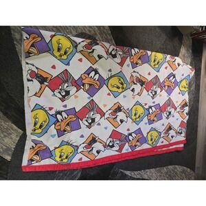 Vintage Looney Tunes 1992 Toddler Blanket Bedspread